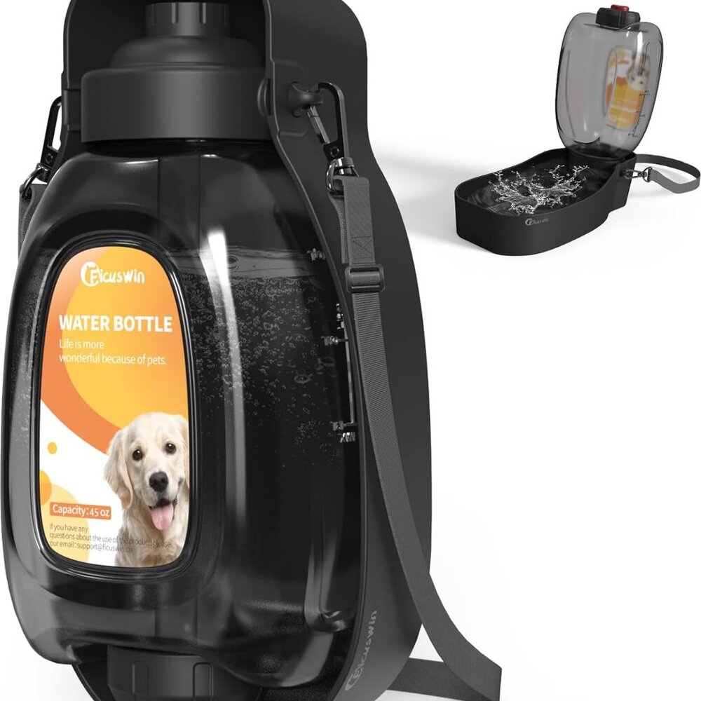 Lingte Large Capacity Size 45oz/1300ml Foldable Collapsible Pet Dog bottle1 Pack